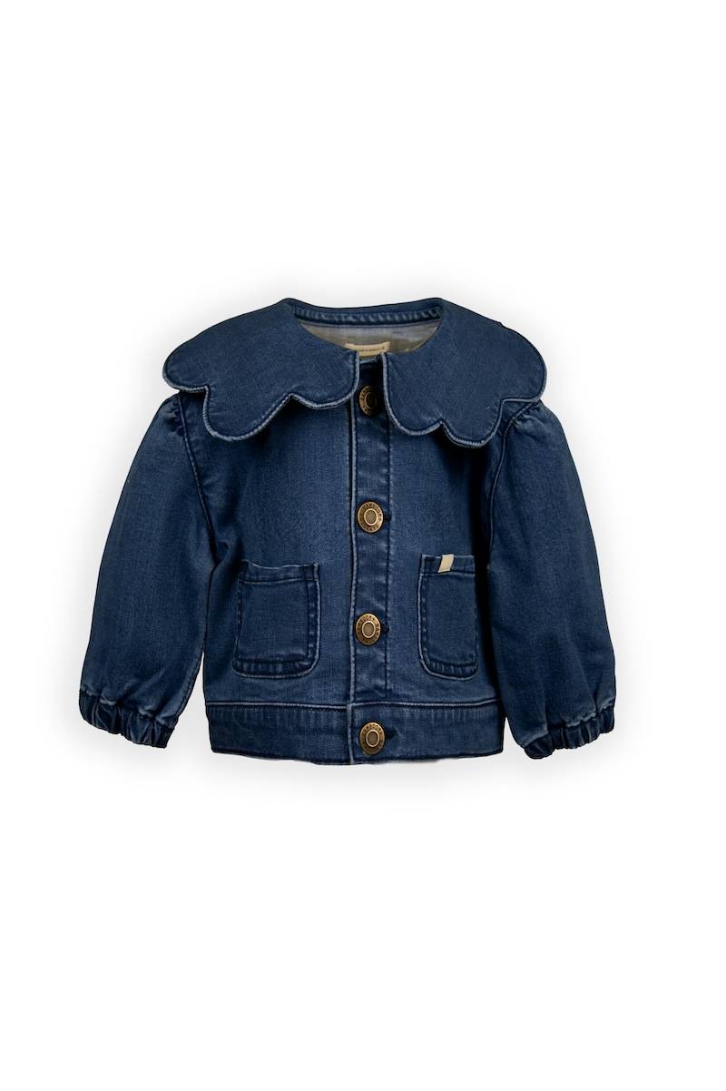 Giacca con colletto a fiore - BLU 07 - immagine 2