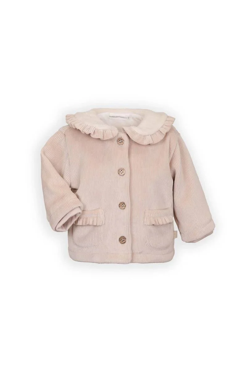 Giacca Curderoy con collo teddy - VINTAGE PINK 341 - immagine 2