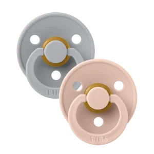 Bibs Ciuccio Colour Gomma Naturale 2 pz Cloud/Blush