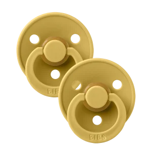 Bibs Ciuccio Colour Gomma Naturale 2 pz Mustard