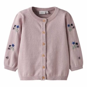 Cardigan fiori | lilla