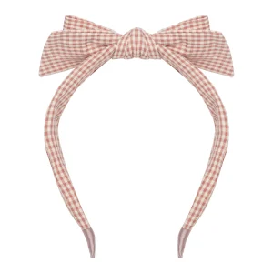 Fascia per capelli con fiocco percalle