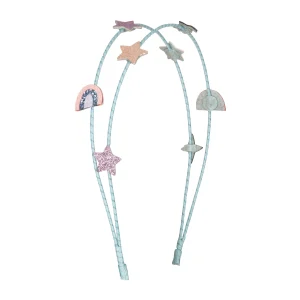 Cerchietto Doppio Stelle e Arcobaleno