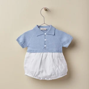 Pagliaccetto bimbo in filo e cotone biologico