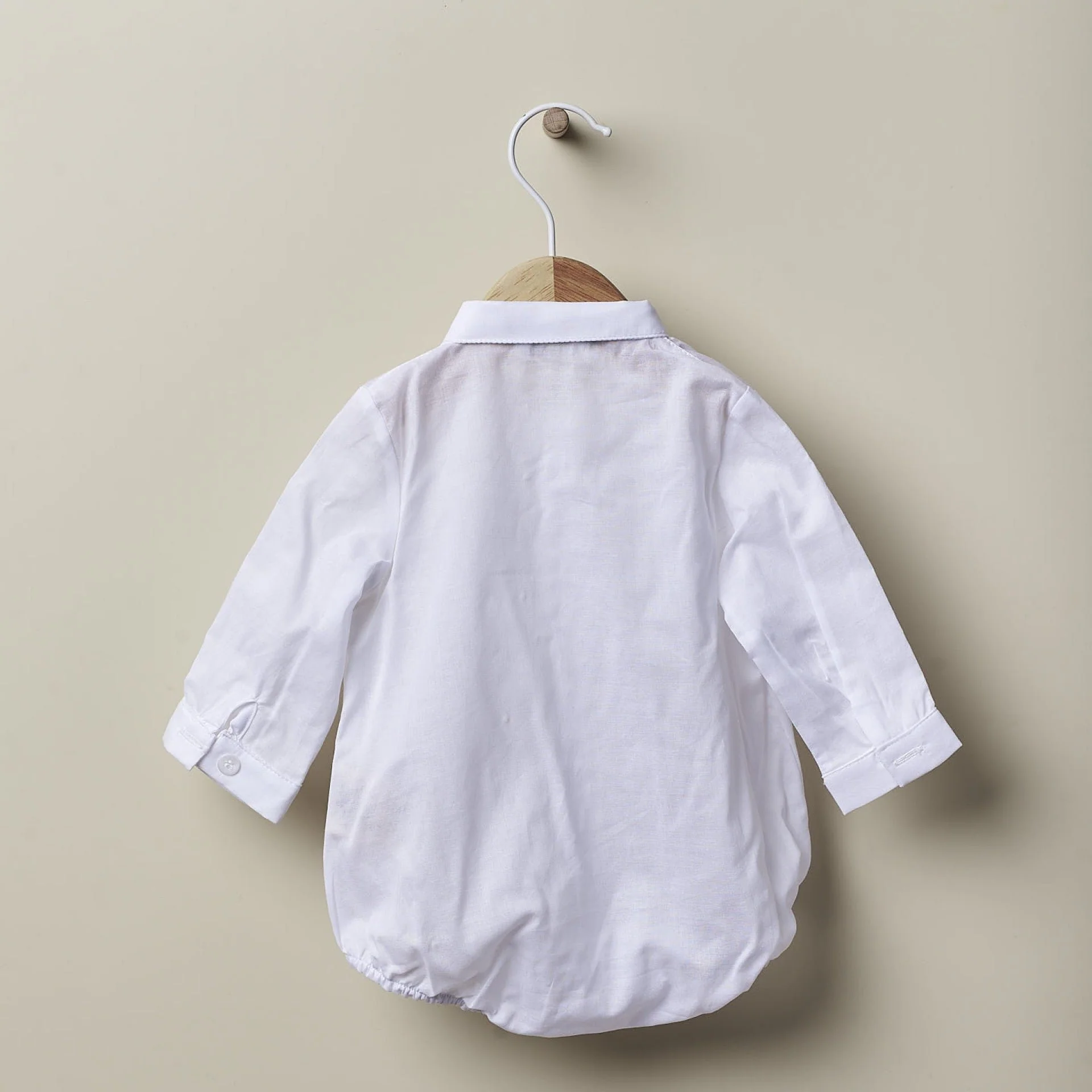 camicia bianca bimbo in cotone - immagine 3