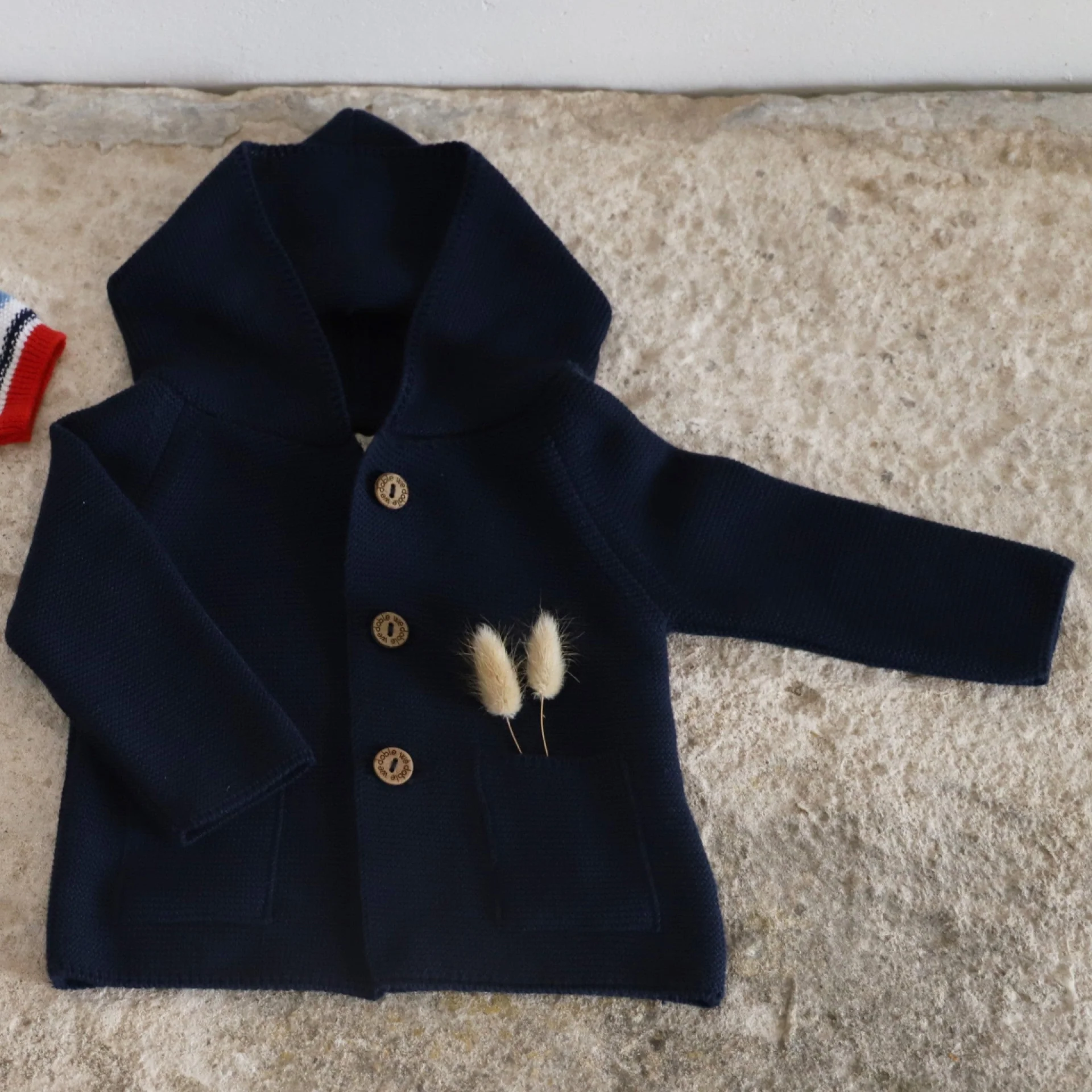 Cardigan in Cotone con tasche e cappuccio - immagine 4