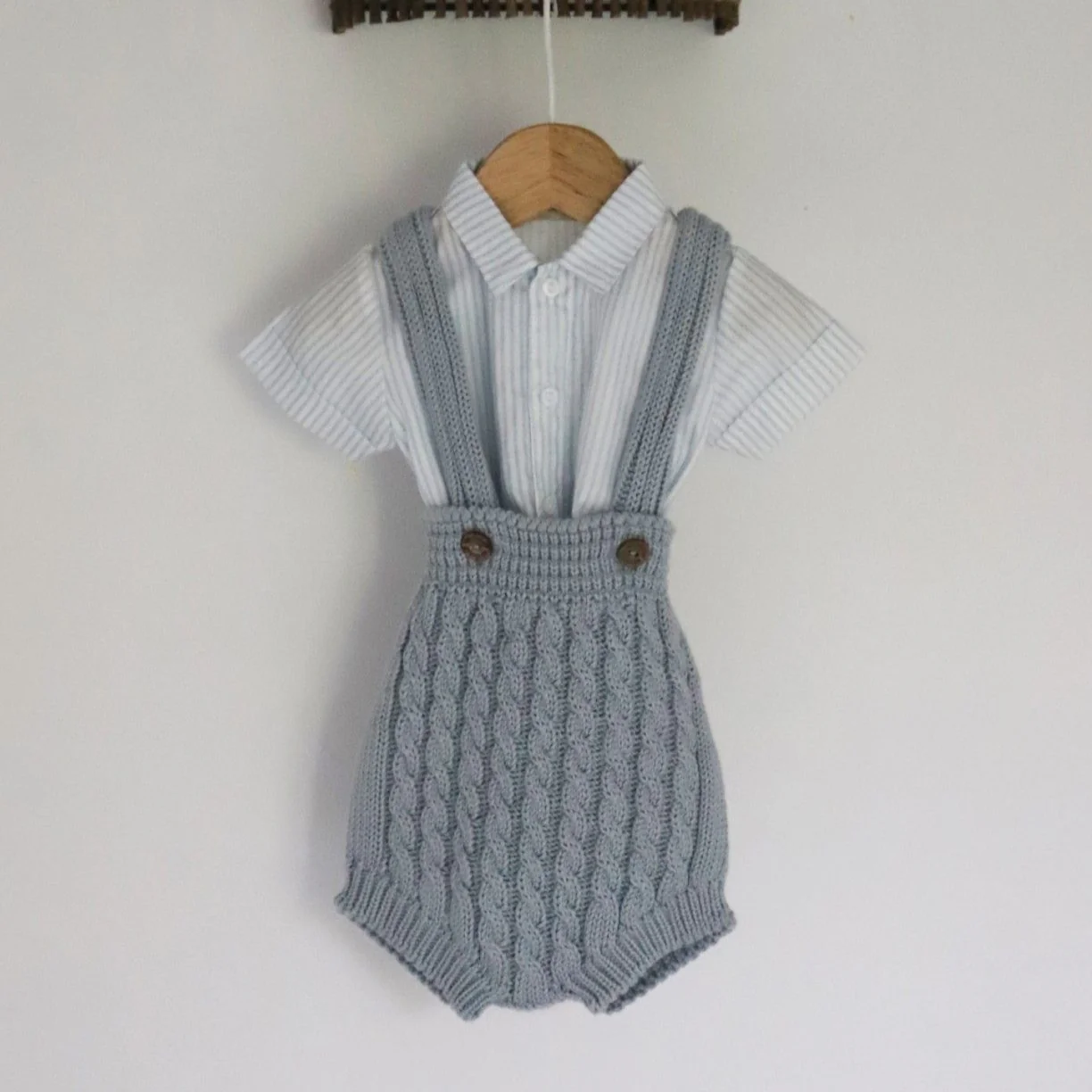 Camicia body in cotone a righe - immagine 4