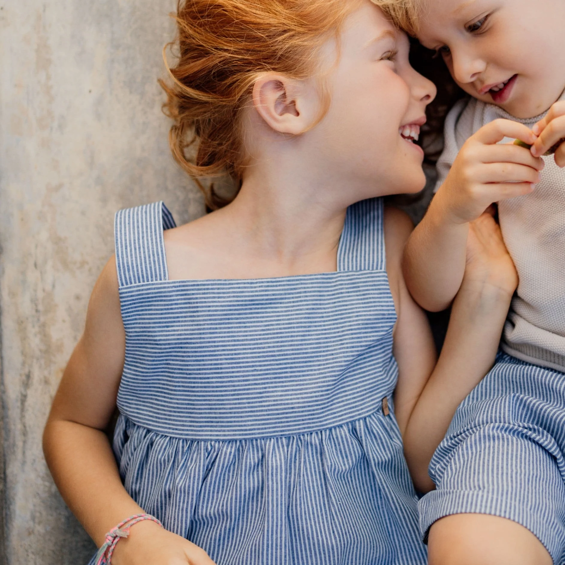 Abito a righe in cotone per bimba - immagine 5