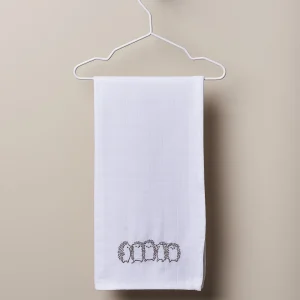 Wedoble Mussola in Cotone Ricamata Riccio Tortora