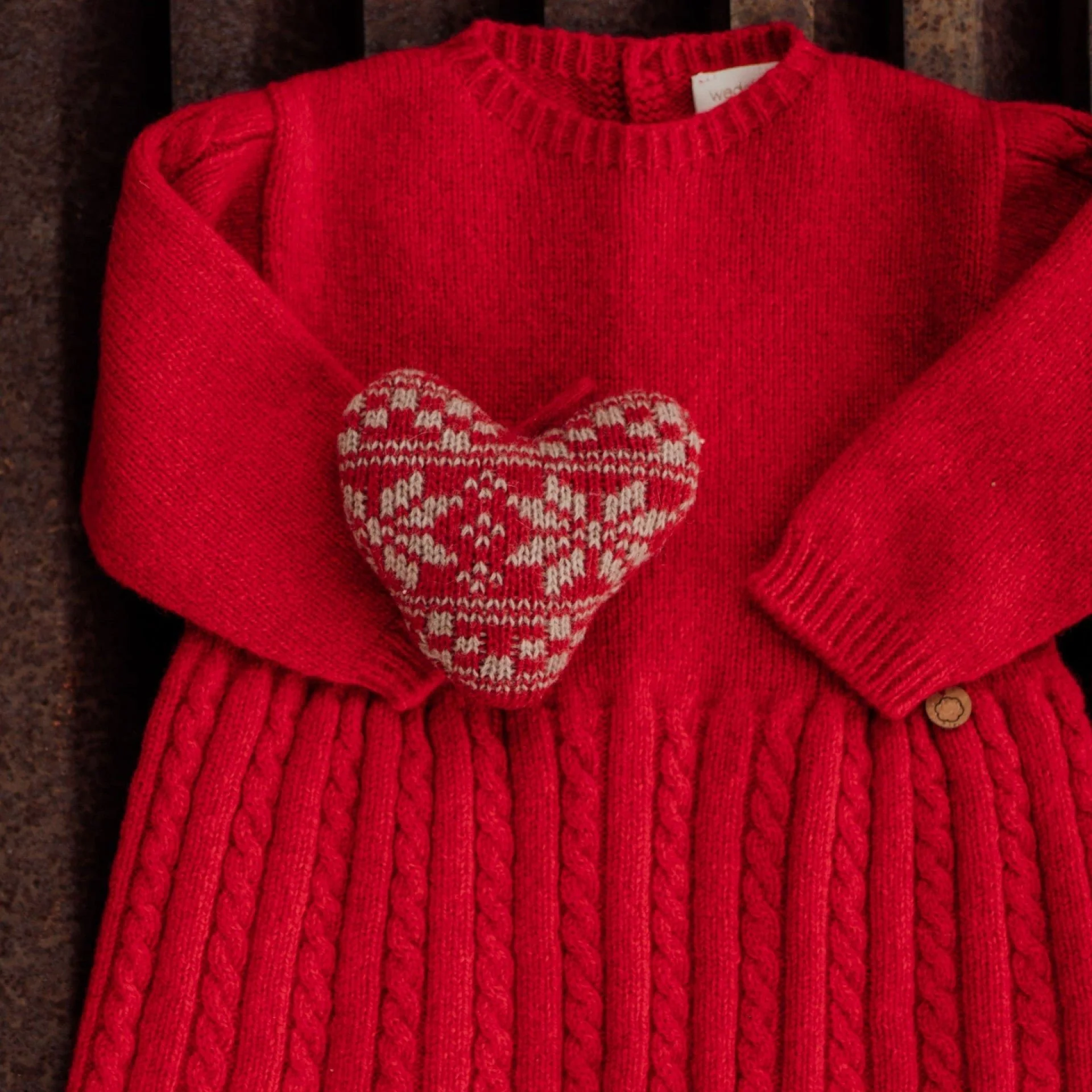 Abito in lana merinos extra fine Rosso - immagine 4