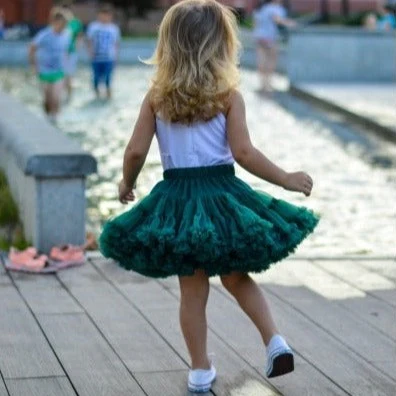 Gonna Ampia in Tulle Dark Green