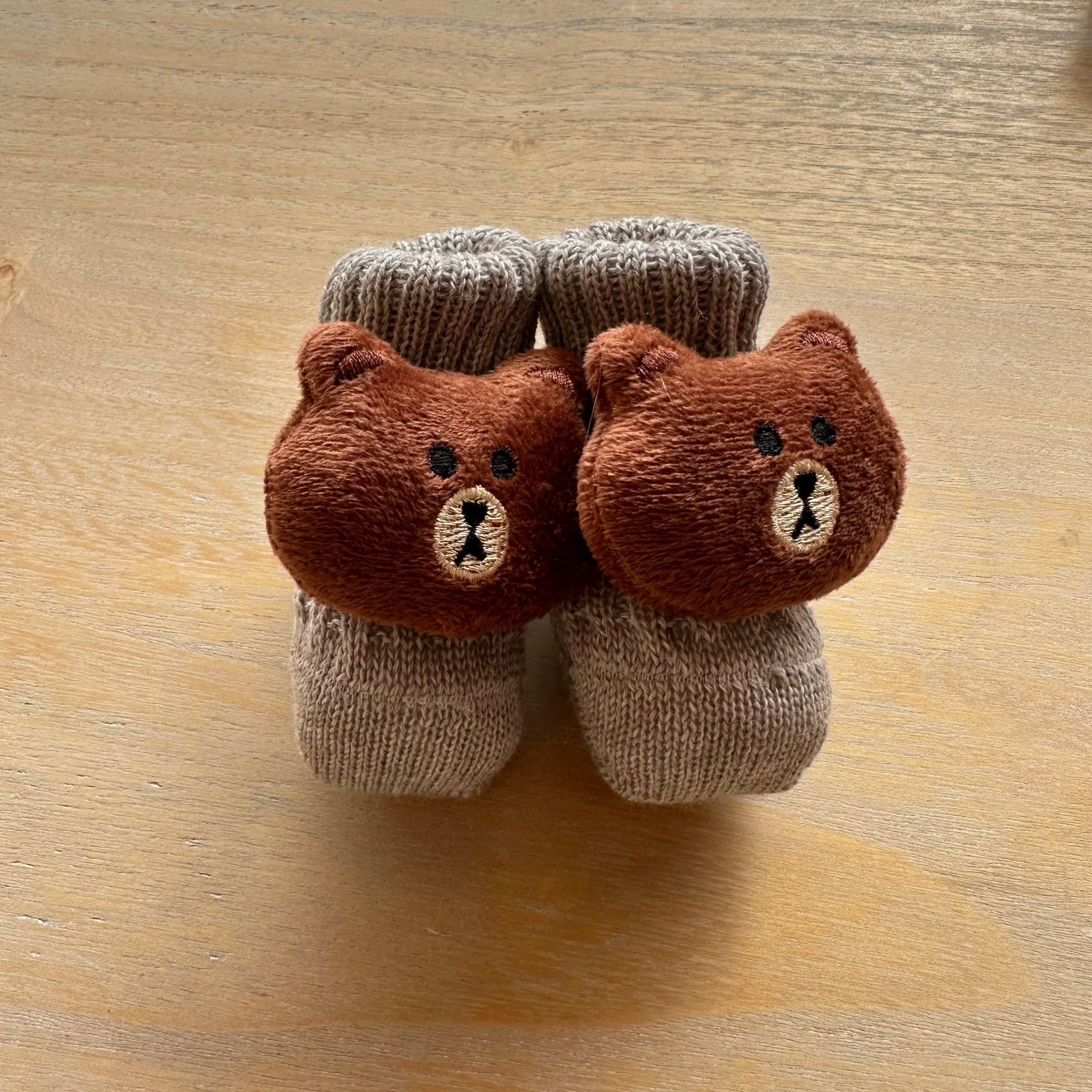 Scarpine nascita Con Orsetto in Pura Lana Vergine Made in Italy - immagine 4