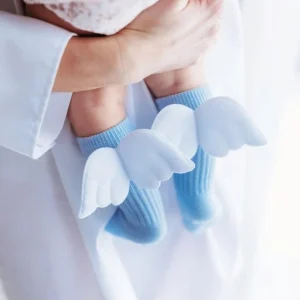 Calze Con Ali Me e mini Me Azzurro matchy-matchy