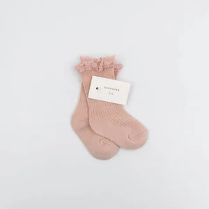 Calza bimbo con Pizzo in Bambù