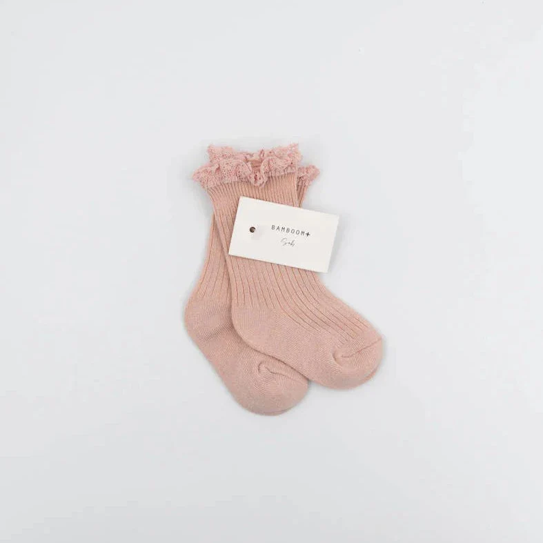 Calza bimbo con Pizzo in Bambù