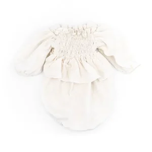 Vestito pagliacetto bimba - Bianco 61