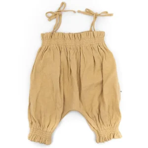 Tutina bimba con lacci spalle - Cammello 62