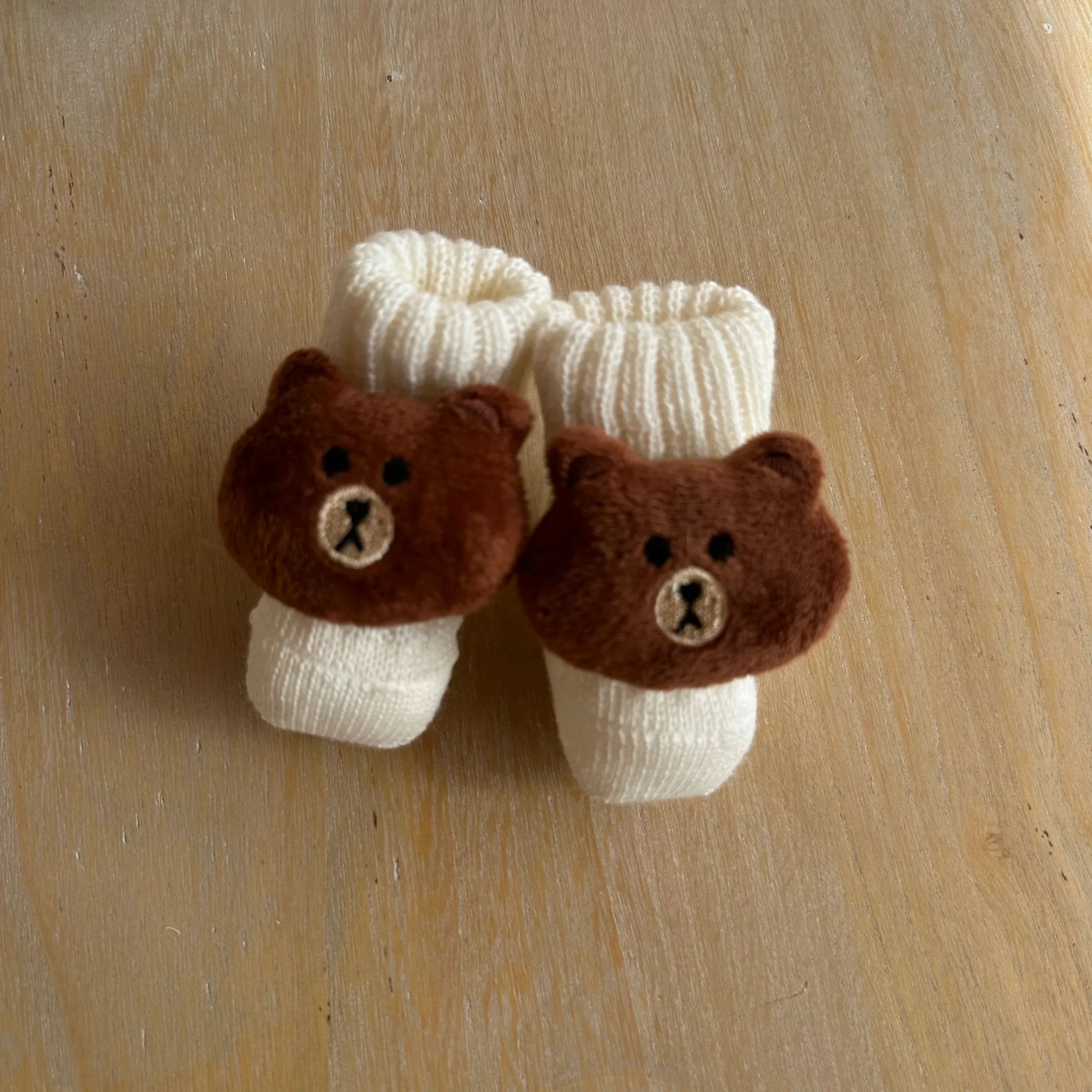 Scarpine nascita Con Orsetto in Pura Lana Vergine Made in Italy - immagine 7