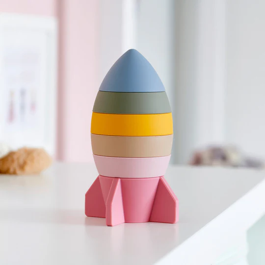 Gioco Impilabile Razzo in silicone – Terra