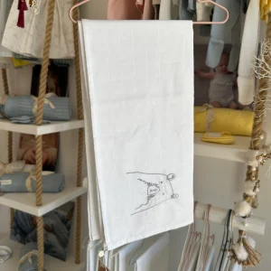 Wedoble Mussola in Cotone Ricamata Orso mountain