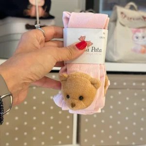 Calzamaglia Rosa per bambini con Orsetto  Meia Pata