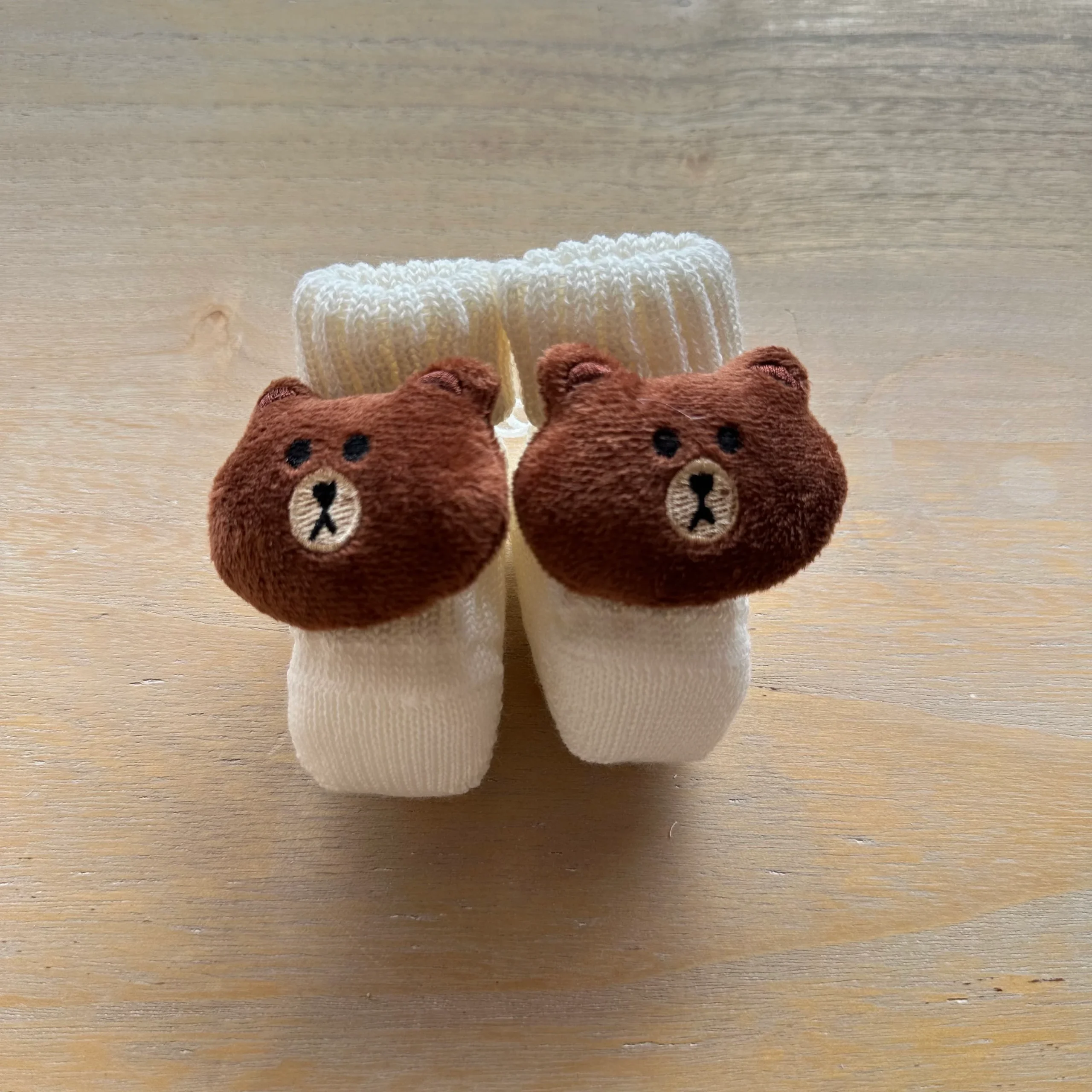 Scarpine nascita Con Orsetto in Pura Lana Vergine Made in Italy - immagine 5