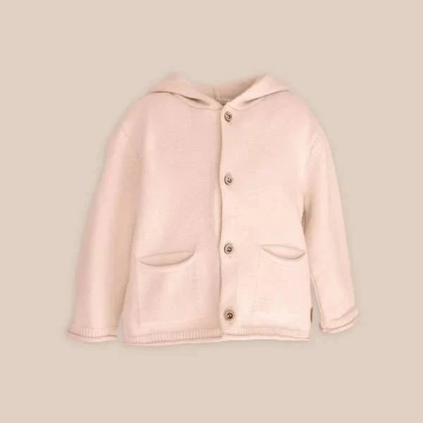 Hooded cardigan con orecchie - ROSA 04 - immagine 2