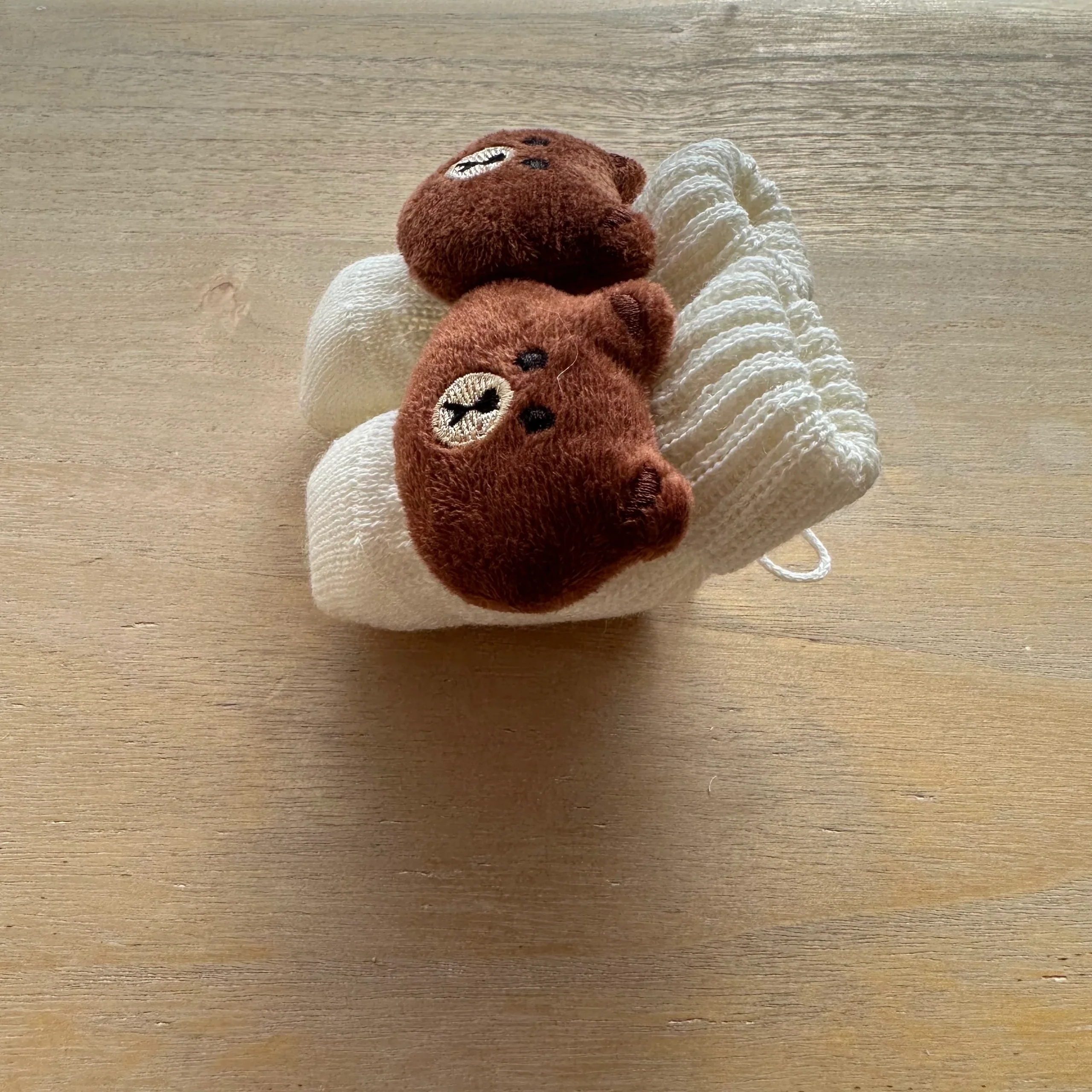 Scarpine nascita Con Orsetto in Pura Lana Vergine Made in Italy - immagine 6