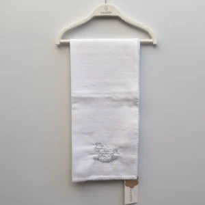 Wedoble Mussola in Cotone Ricamata Cavallino Salvia