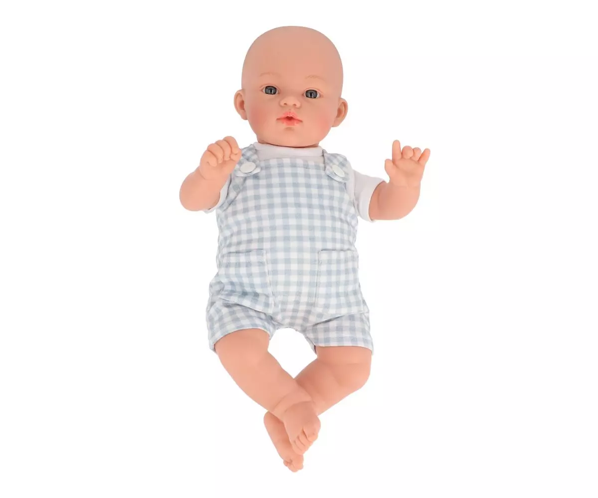 Bambolotto con Pettorina Vichy Azzurro – Mateo