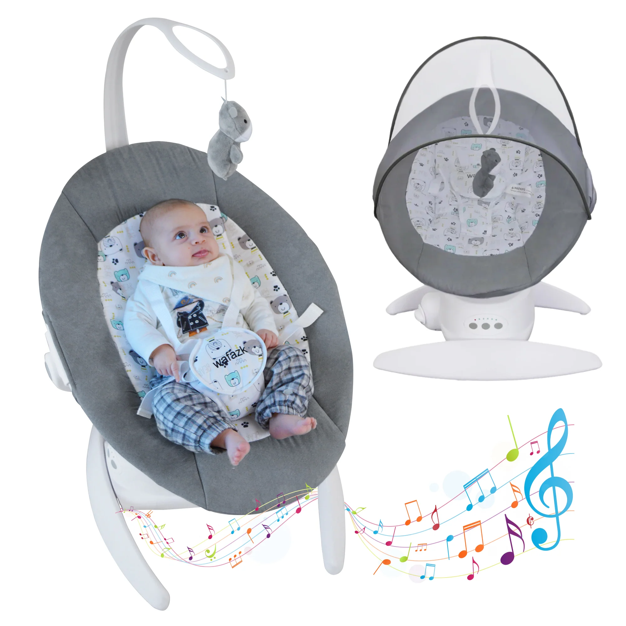 Sdraietta neonato elettrica con musica + mussole in omaggio