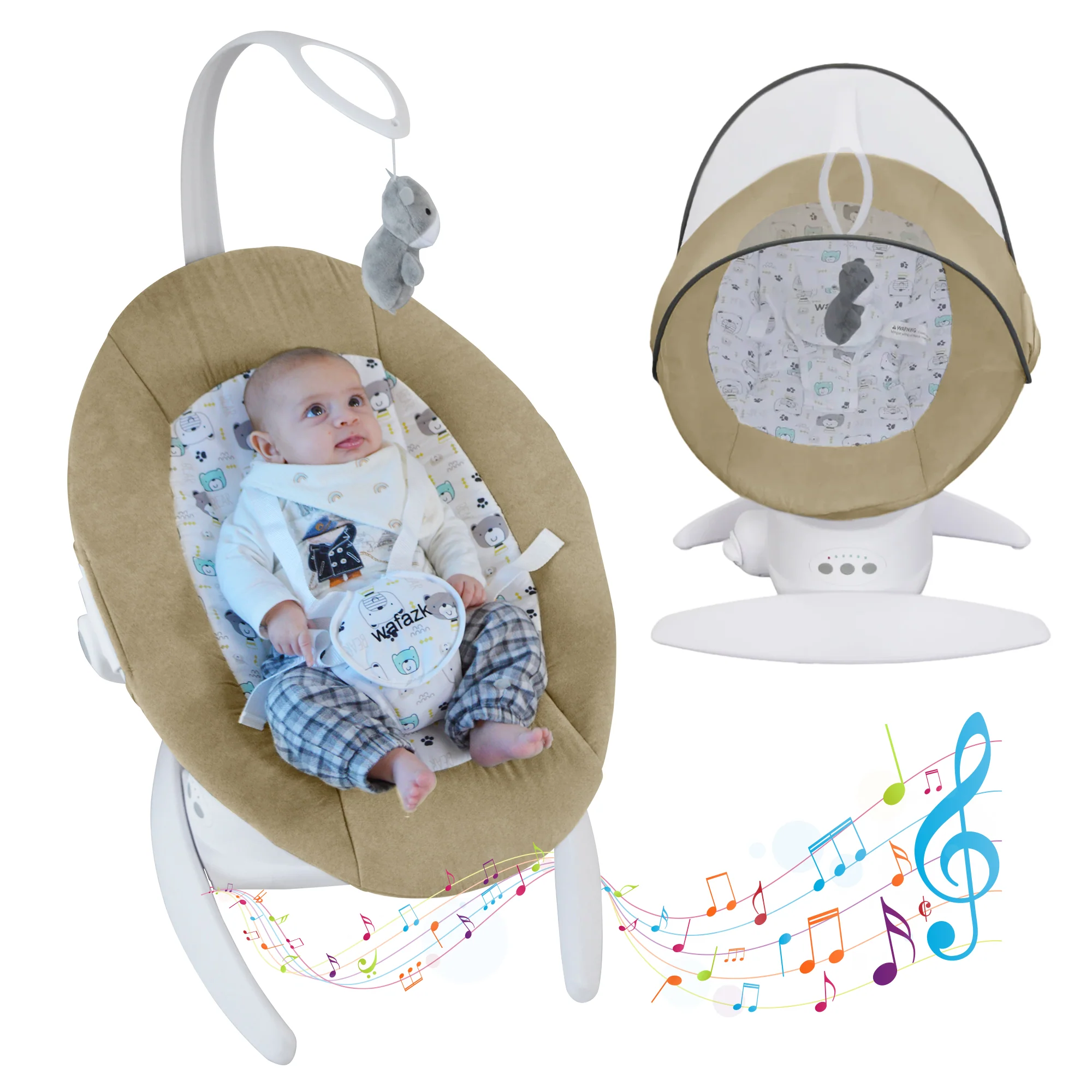 Sdraietta neonato elettrica con musica + mussole in omaggio - immagine 9