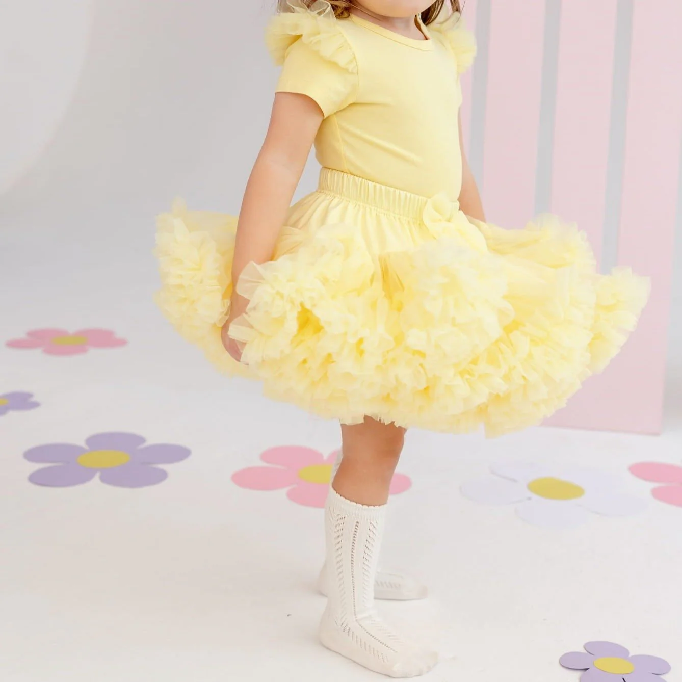 Gonna Ampia in Tulle Giallo - immagine 2