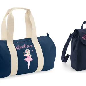 Borsone e zaino in cotone personalizzabile Ballerina danza