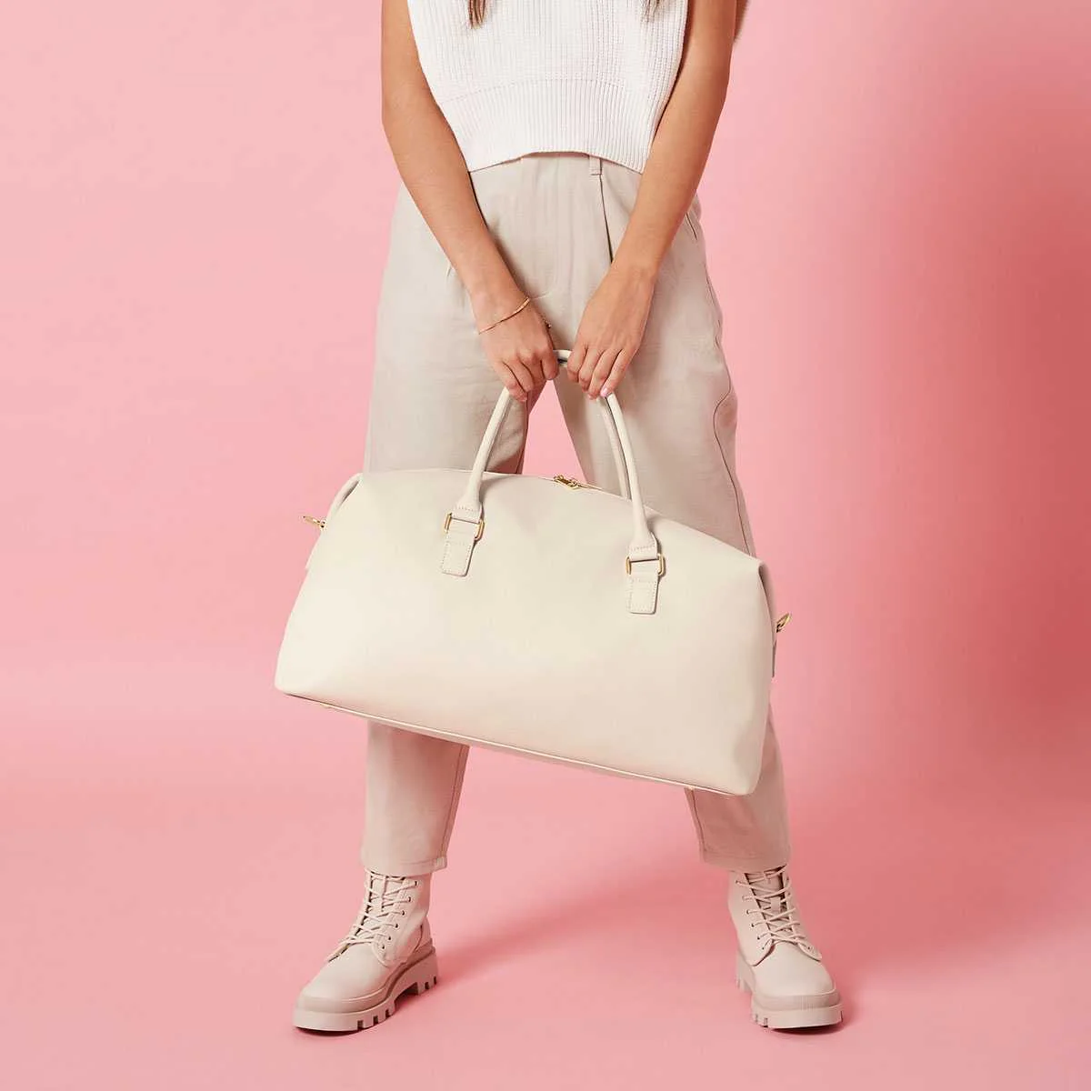 Borsone in simil Pelle con tracolla personalizzabile Oyster - immagine 4