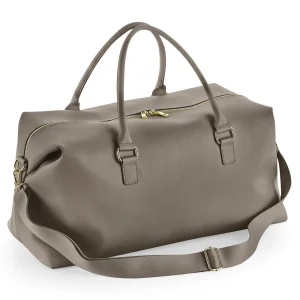 Borsone in simil Pelle con tracolla personalizzabile Tortora