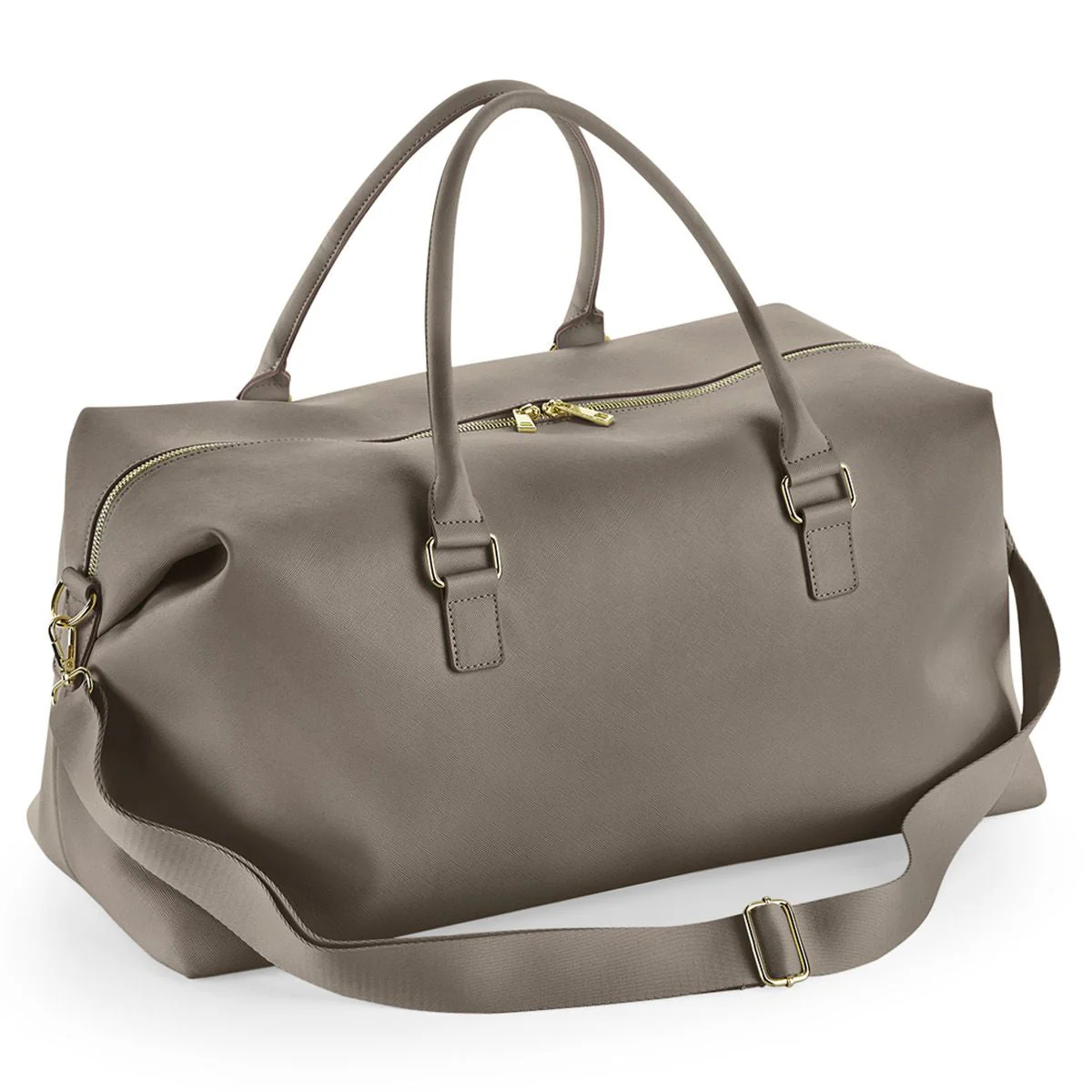 Borsone in simil Pelle con tracolla personalizzabile Tortora - immagine 2