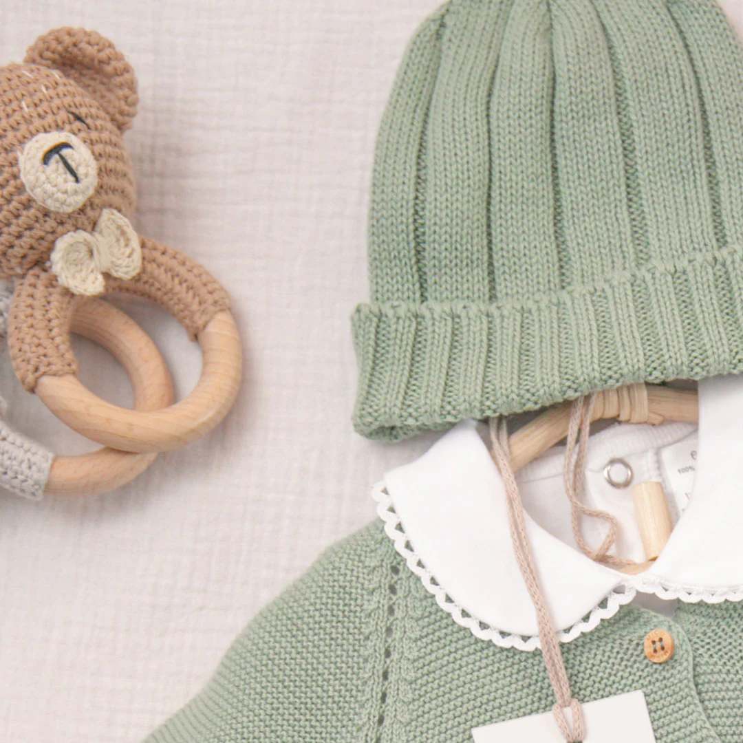 Cappello basic neonato in maglia - immagine 3