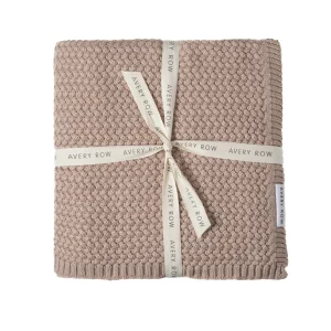 Avery Row Coperta in maglia Intrecciata Rosa Blush