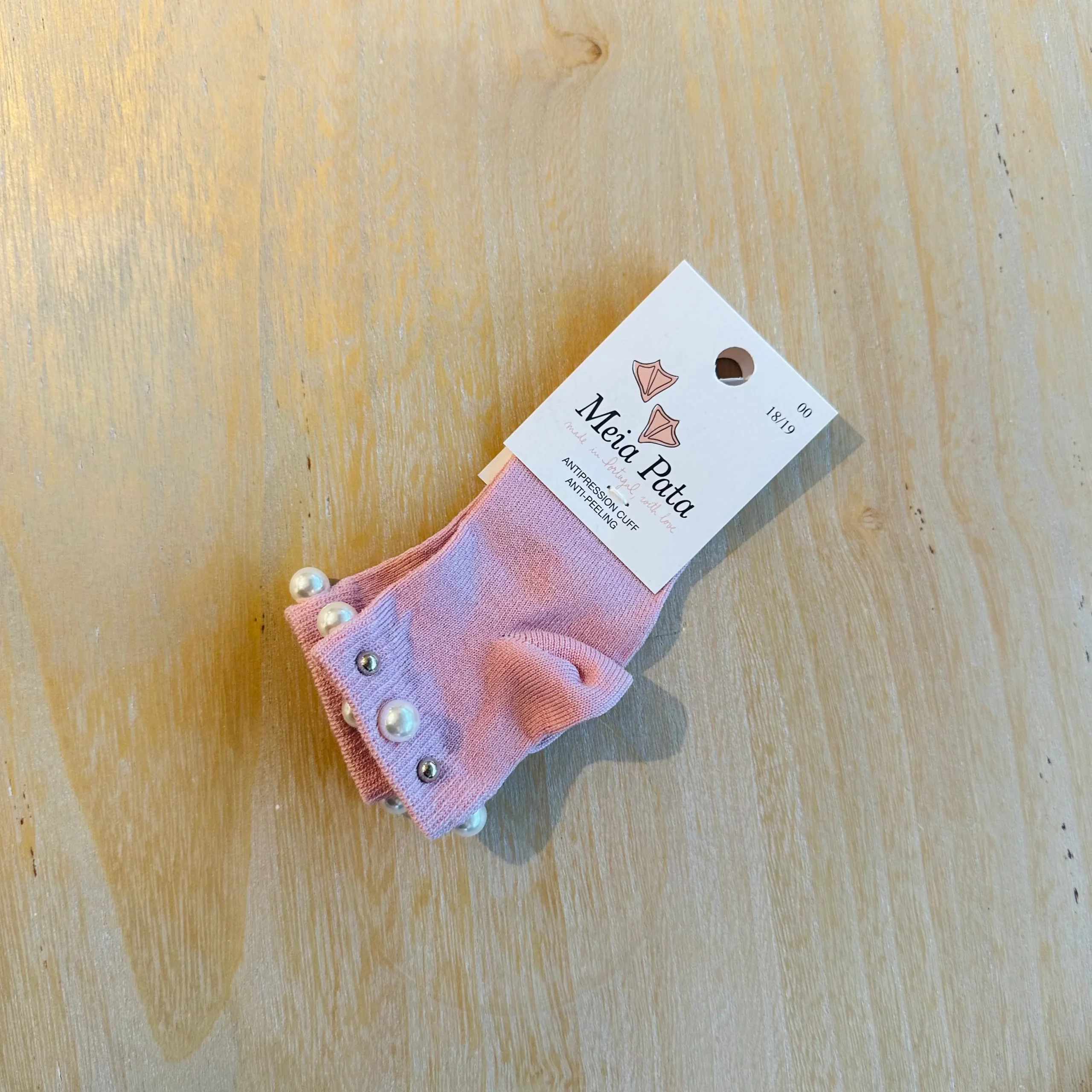 Calze Basse bimba con perline in cotone Meia Pata - immagine 3