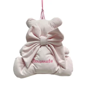 Fuoriporta Teddy in Velluto Personalizzato con Nome 25cm