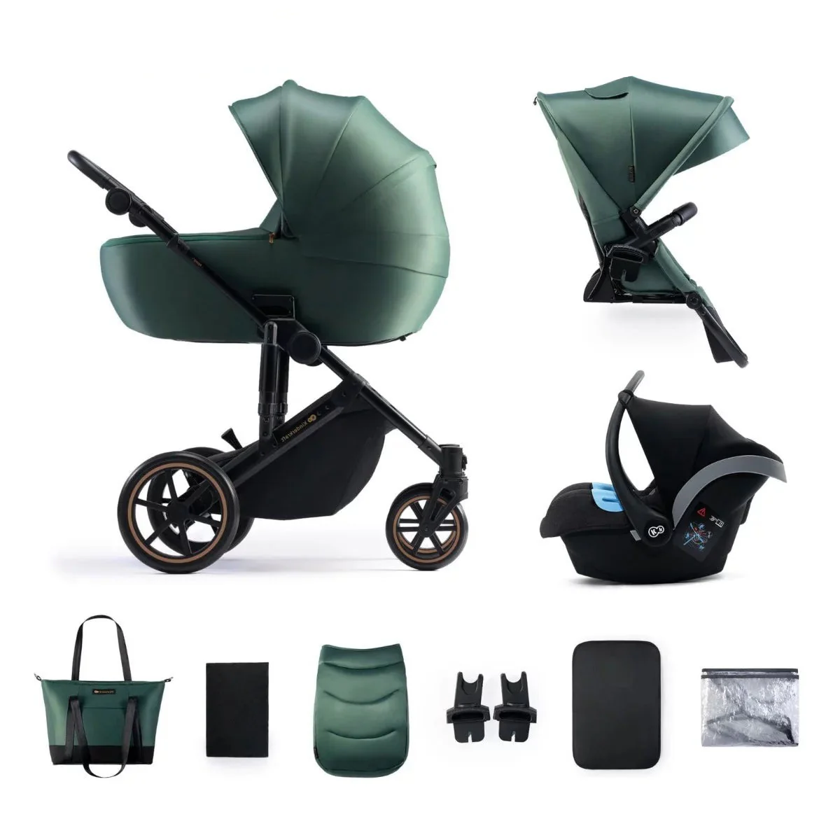 Passeggino Trio PRIME 2 PRO Kinderkraft Dark Green