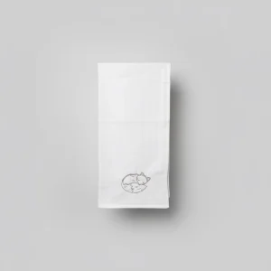 Wedoble Mussola in Cotone Ricamata Volpe Tortora