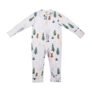 Tutina senza piedini in cotone organico Orsetti