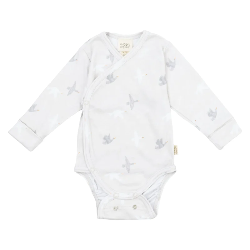 Body a manica lunga ochette in cotone biologico – Wooly Organic - immagine 2