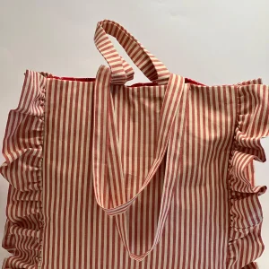Bag - Maxi tote bag con frappa Rossa