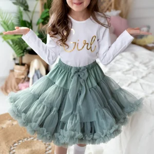 Gonna Ampia in Tulle Dusty Mint