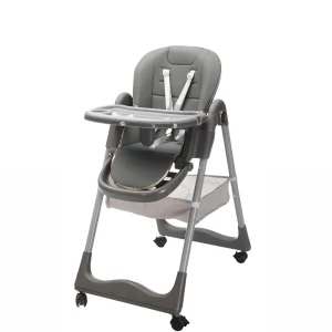 Sediolone Pappa Leonie Nest Grigio + Bavaglino, Scodella e Posate in Silicone OMAGGIO