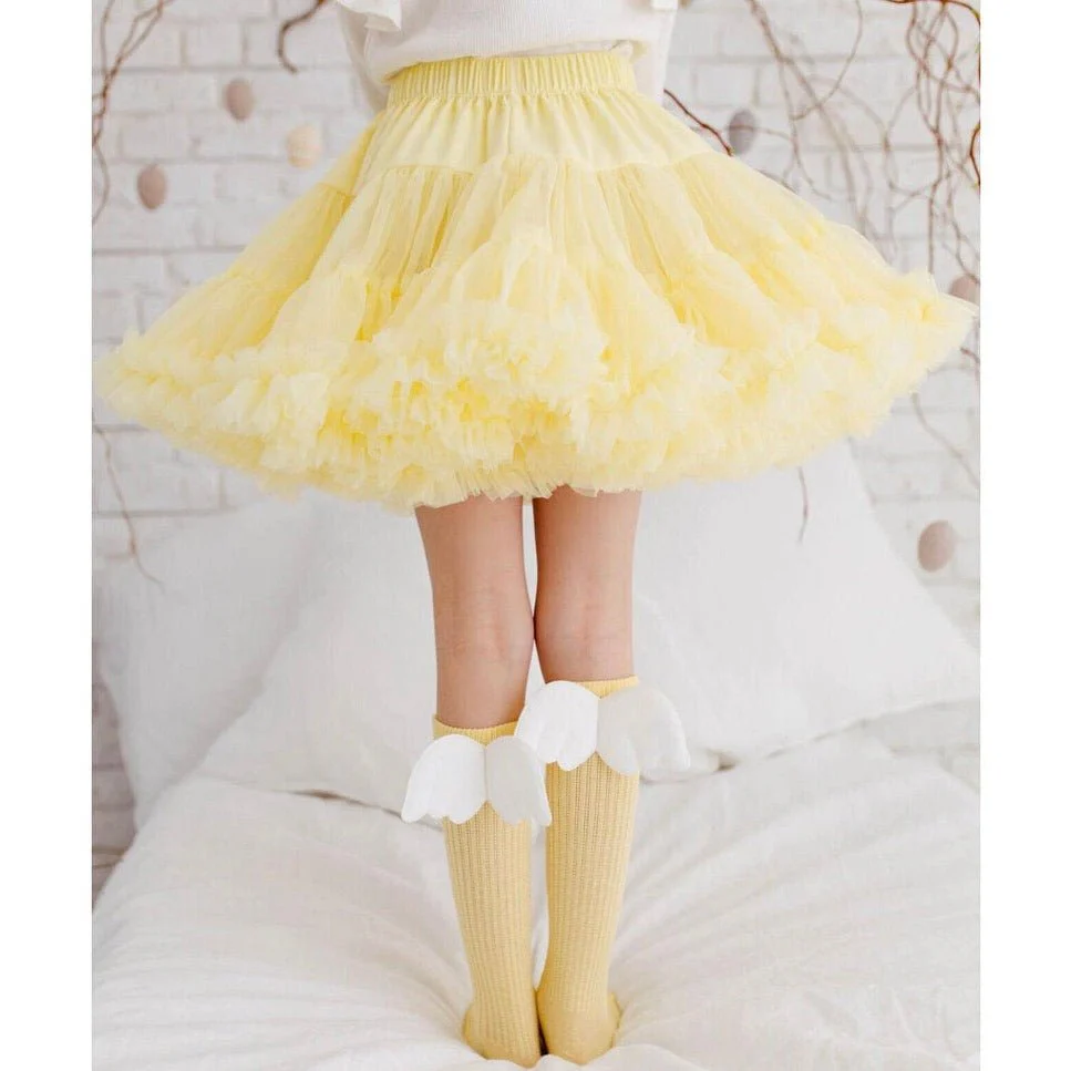 Gonna Ampia in Tulle Giallo - immagine 8