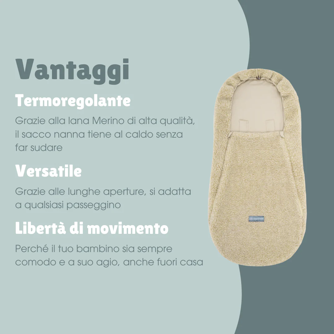 Sacco Termico Teddy in Lana Merino | Essential Beige - immagine 7
